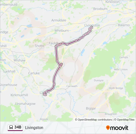 34B Bus Line Map