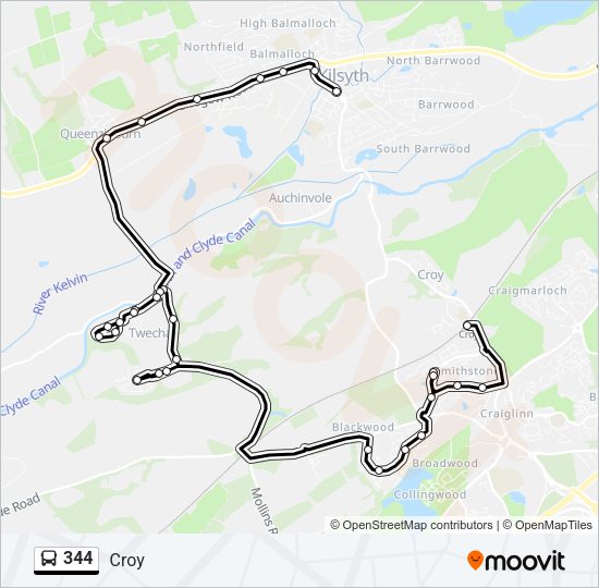 344 Bus Line Map