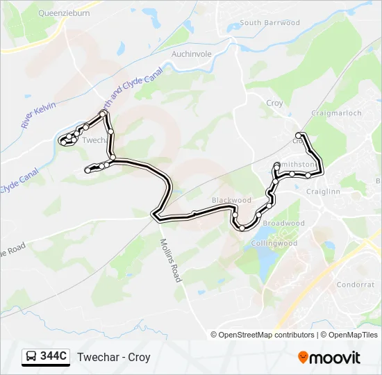 344C Bus Line Map