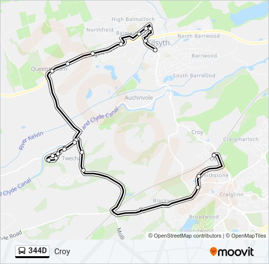 344D Bus Line Map