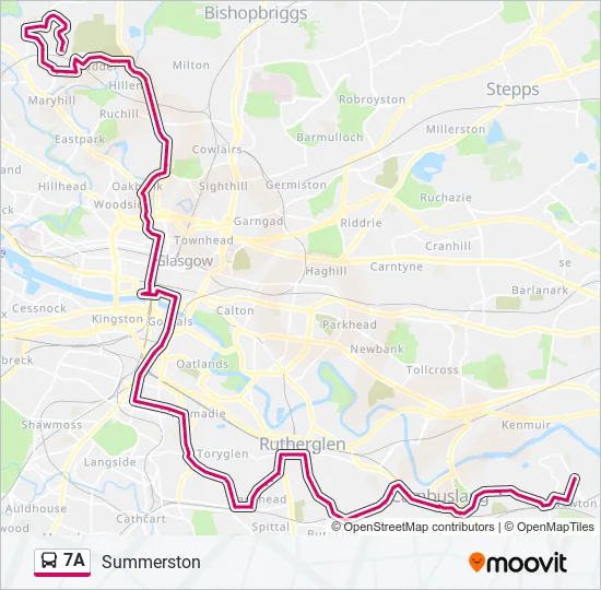 7A Bus Line Map