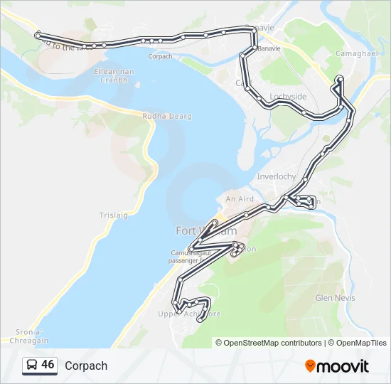 46 Bus Line Map