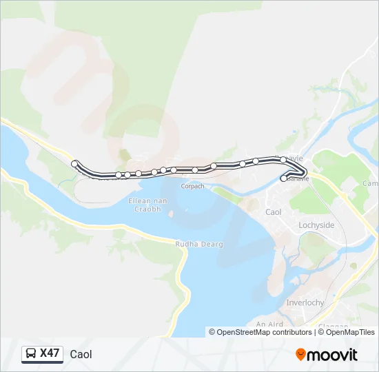 X47 Bus Line Map