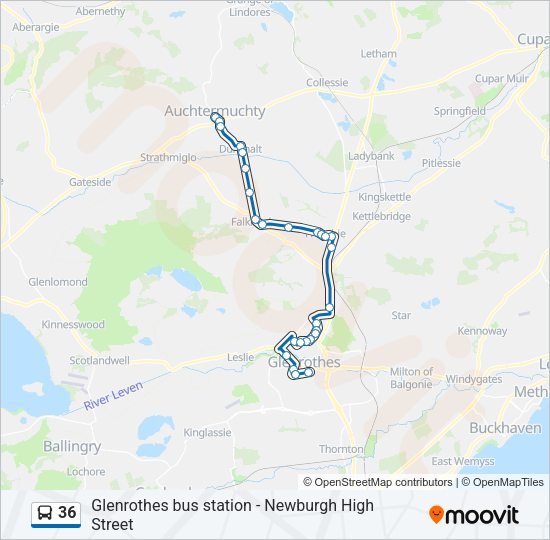 36 Bus Line Map