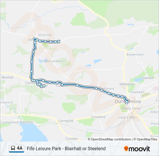 4A Bus Line Map