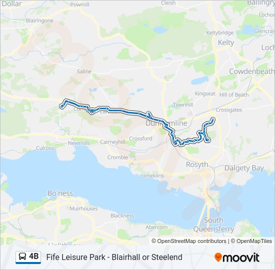 4B bus Line Map