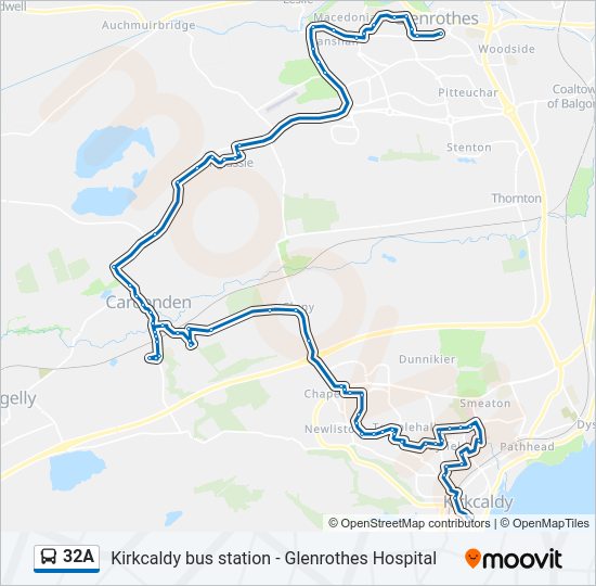 32A Bus Line Map