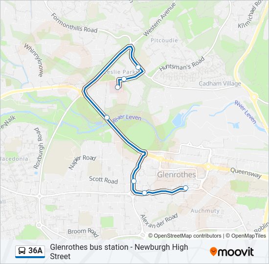 36A Bus Line Map