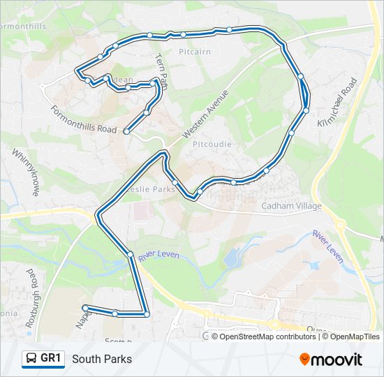 GR1 Bus Line Map