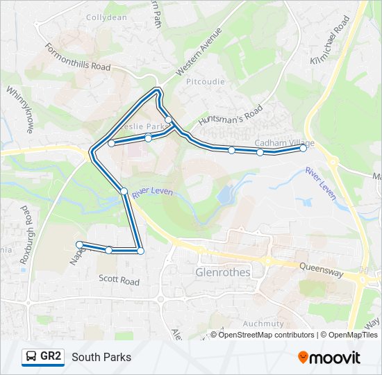 GR2 Bus Line Map