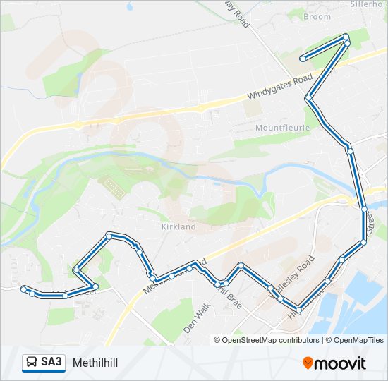 SA3 Bus Line Map