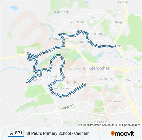 SP1 Bus Line Map