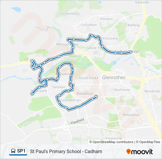 SP1 Bus Line Map