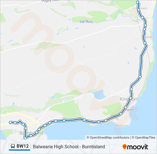 BW12 Bus Line Map