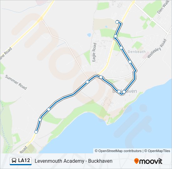 LA12 Bus Line Map