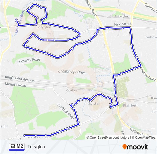 M2 Bus Line Map