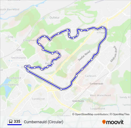 335 Bus Line Map