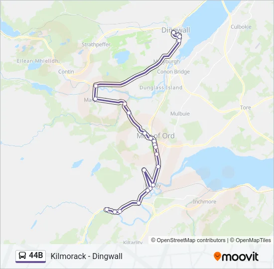 44B Bus Line Map