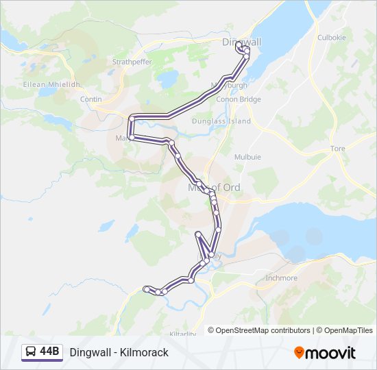44B Bus Line Map