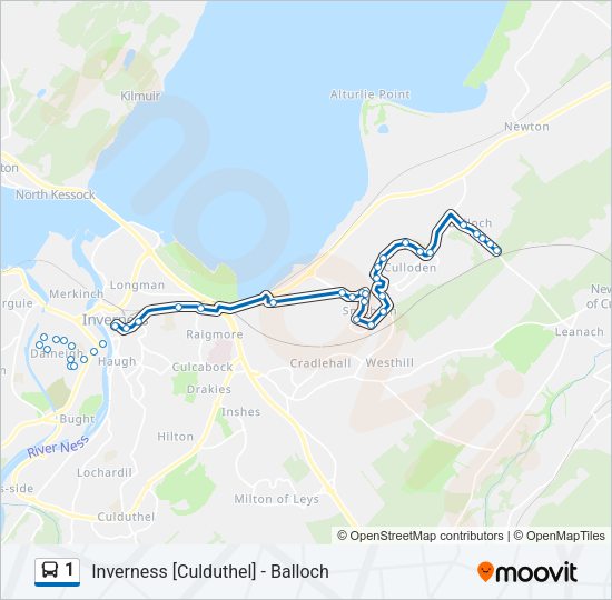 1 Bus Line Map