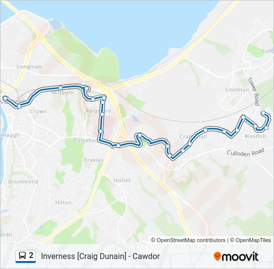 2 Bus Line Map