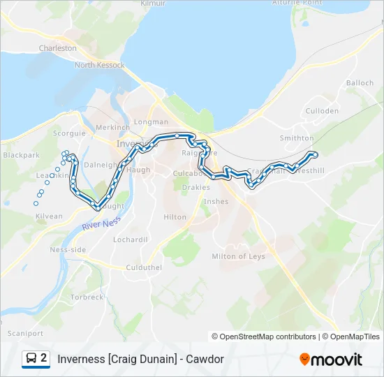 2 Bus Line Map