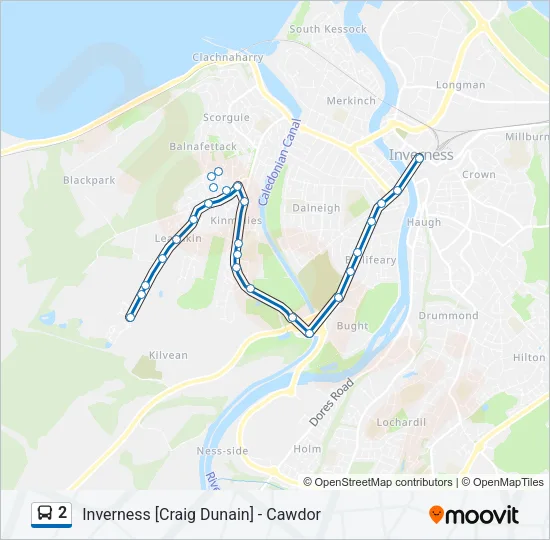 2 Bus Line Map