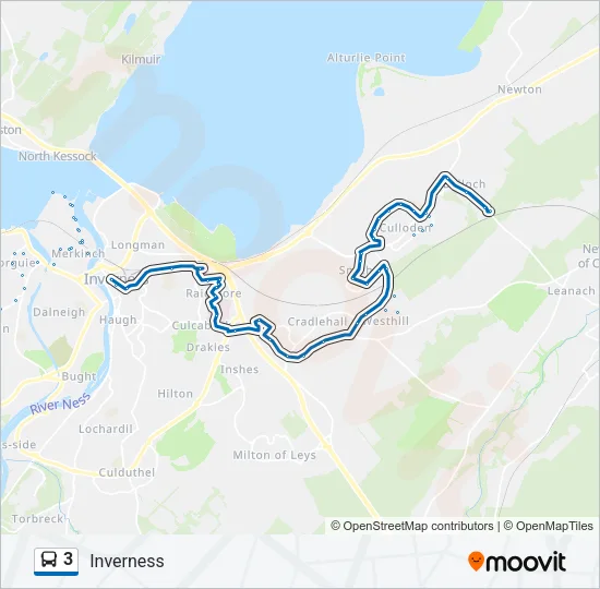 3 Bus Line Map