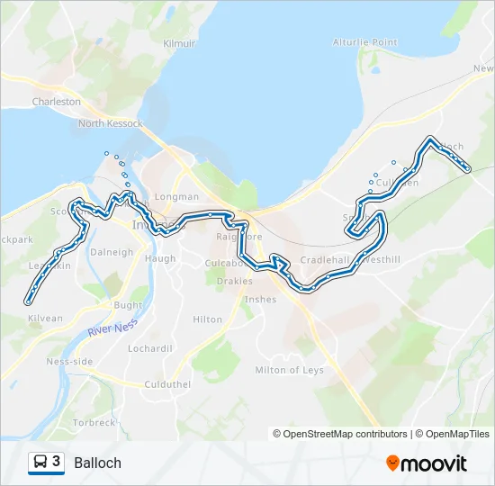 3 Bus Line Map