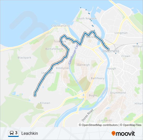 3 Bus Line Map