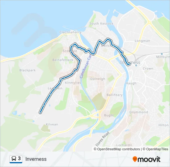 3 Bus Line Map