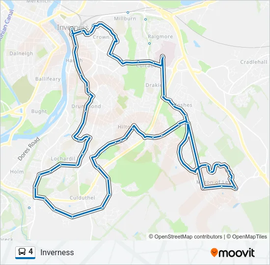 4 Bus Line Map