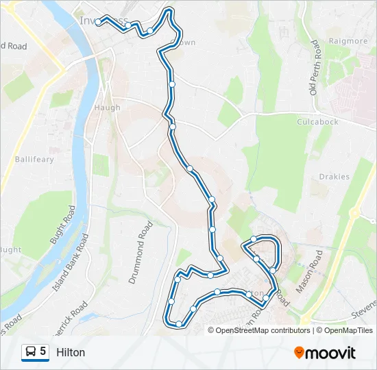 5 Bus Line Map