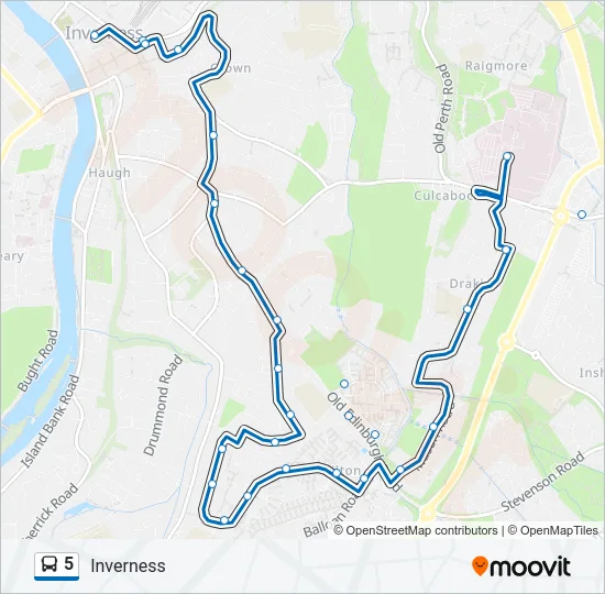 5 Bus Line Map