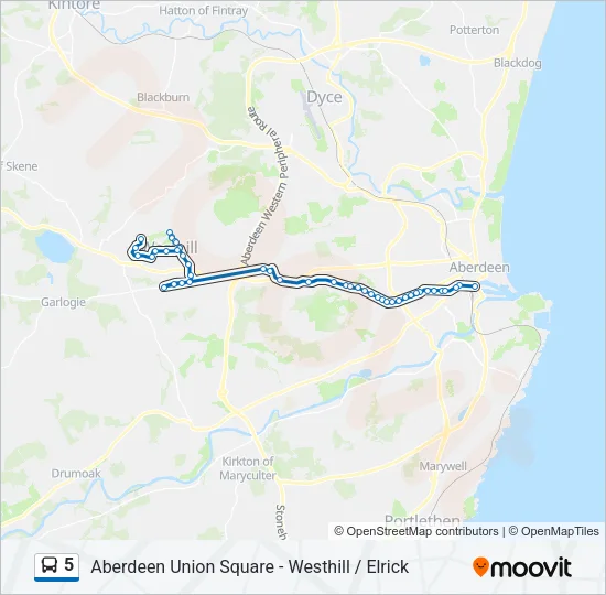 5 Bus Line Map