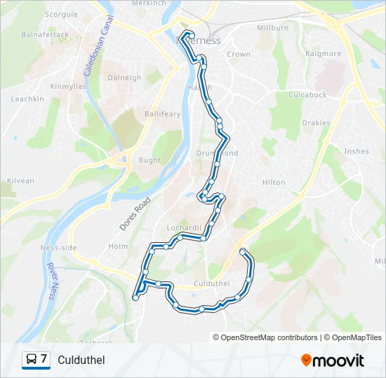 7 Bus Line Map