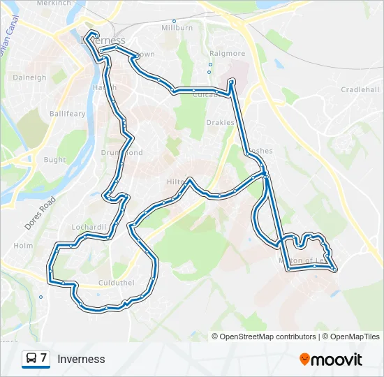 7 Bus Line Map