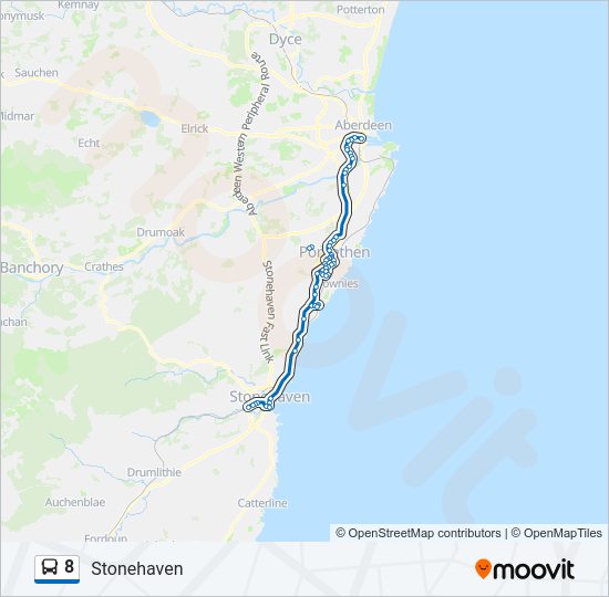 8 Bus Line Map