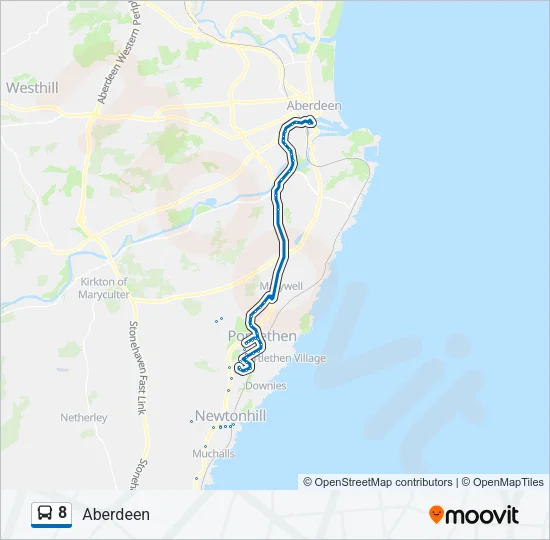 8 Bus Line Map