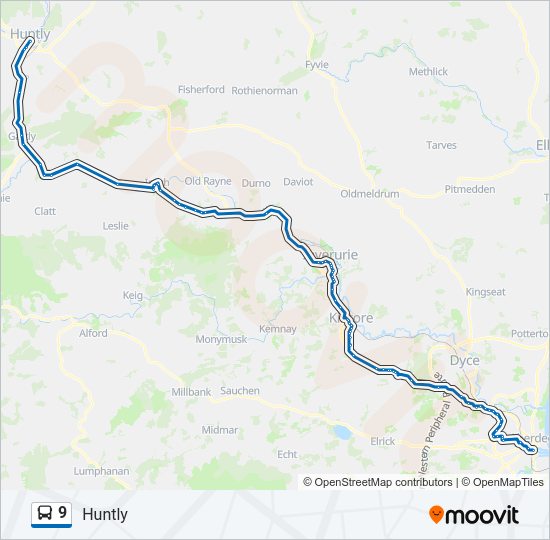 9 Bus Line Map