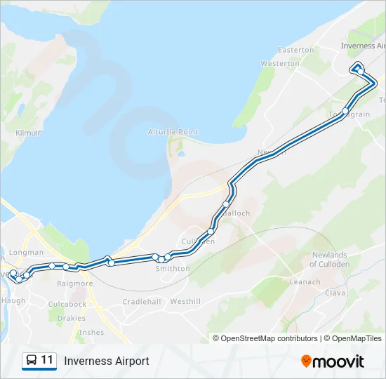 11 Bus Line Map