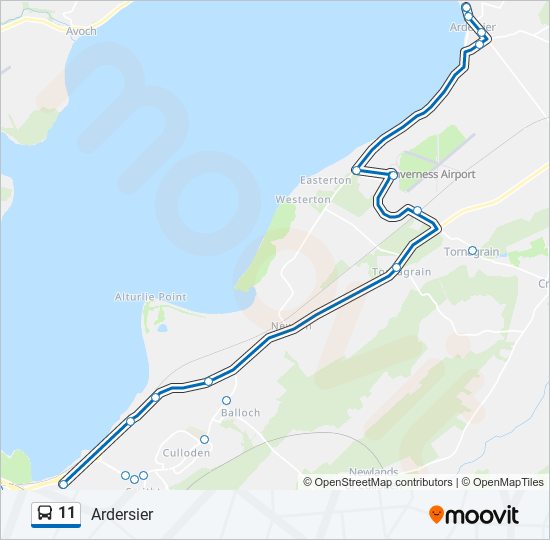 11 bus Line Map