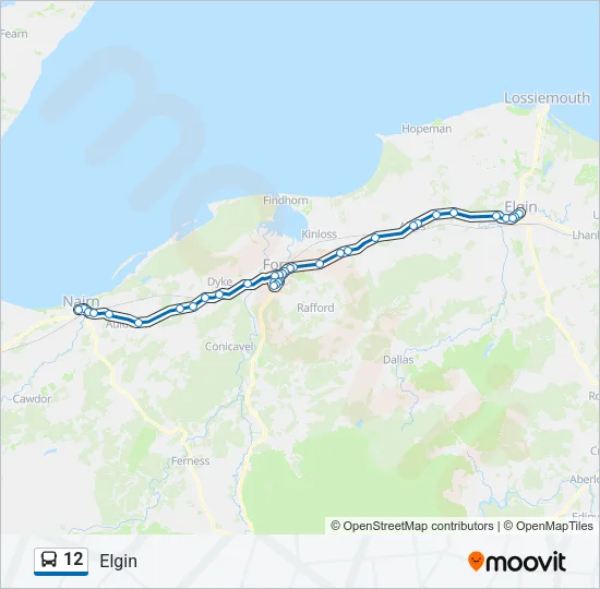 12 Bus Line Map