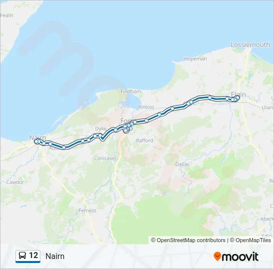 12 Bus Line Map