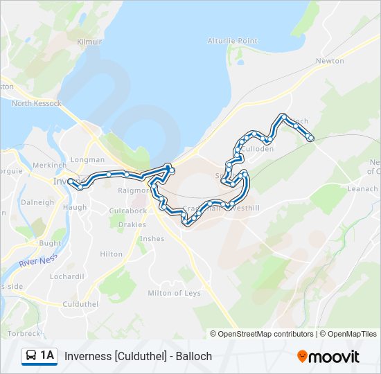 1A bus Line Map