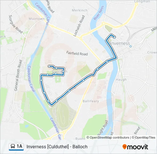 1A Bus Line Map