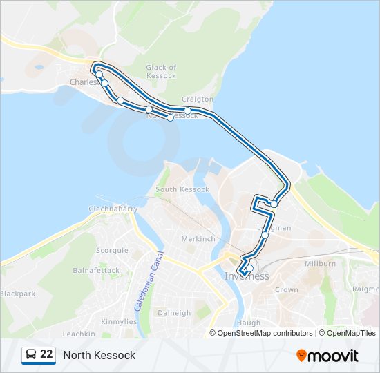 22 Bus Line Map