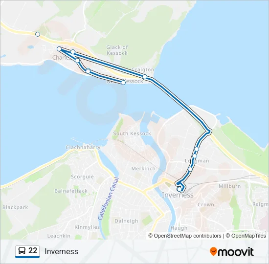 22 Bus Line Map