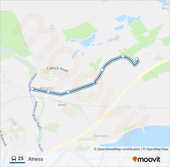 25 Bus Line Map