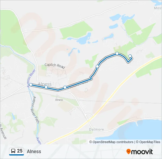 25 Bus Line Map